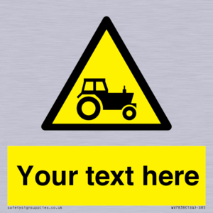 Custom warning farm machinery